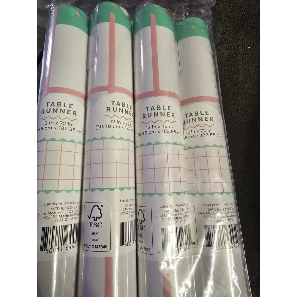 Paper Table Runner 4 Pack 12‎ in x 72 in